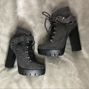 Gray ankle Boots